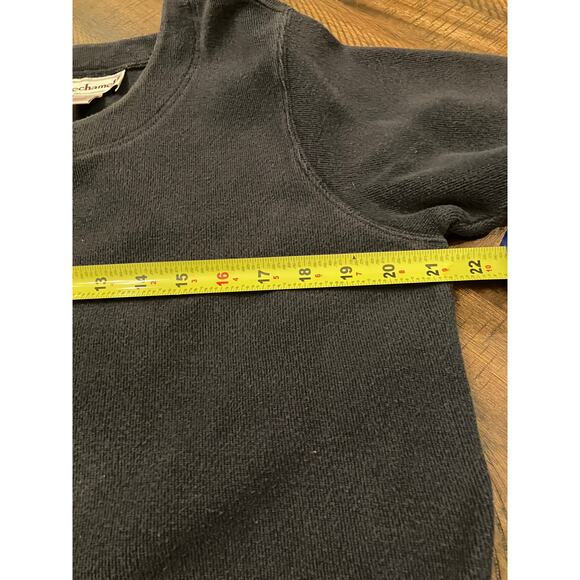 Bechamel Womens Cardigan Size L Black Button Embellished Short Sleeve Cotton - Picture 4 of 8